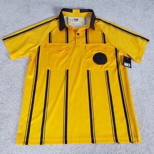 Soccer Referee Jersey Gold Fusion‎ Size L Dick's Sporting Goods NEW WNWTGS